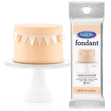 Satin Ice Fondant, Peach Petal, 4.4 Ounce