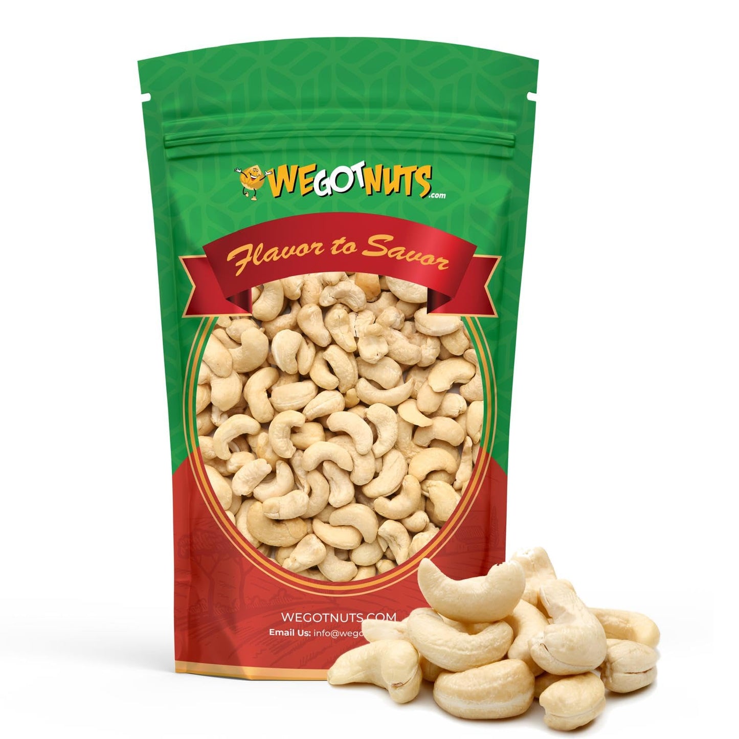 Raw Whole Unsalted Cashews - enhanced Quality Kosher Raw Cashews By We Got Nuts - Oil-Free Natural Healthy & Diet-Friendly Snack - Gourmet Savory Flavor - Air-Tight Resealable Bag Package - 4 lbs