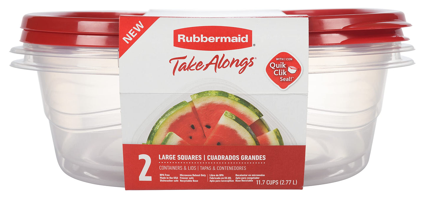 Rubbermaid Take Alongs 2 Large Squares 11.7 Cup