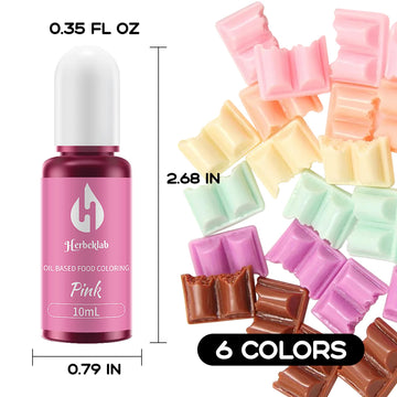 Oil Based Food Coloring For Chocolate 6 Colors X 10 Ml Concentrated Oil Food Coloring For Melting Chocolate Candy Melts Cake Pop