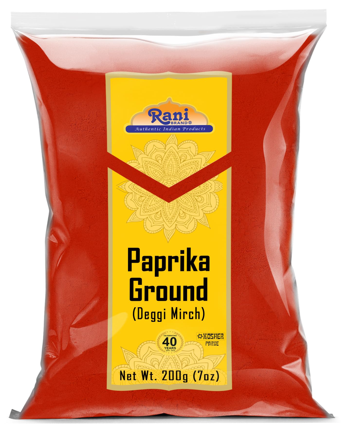 Rani Paprika (Deggi Mirch, Low Heat) Spice Powder, Ground 7oz (200g) ~ All Natural, Salt-Free | Vegan | No Colors | Gluten Frien