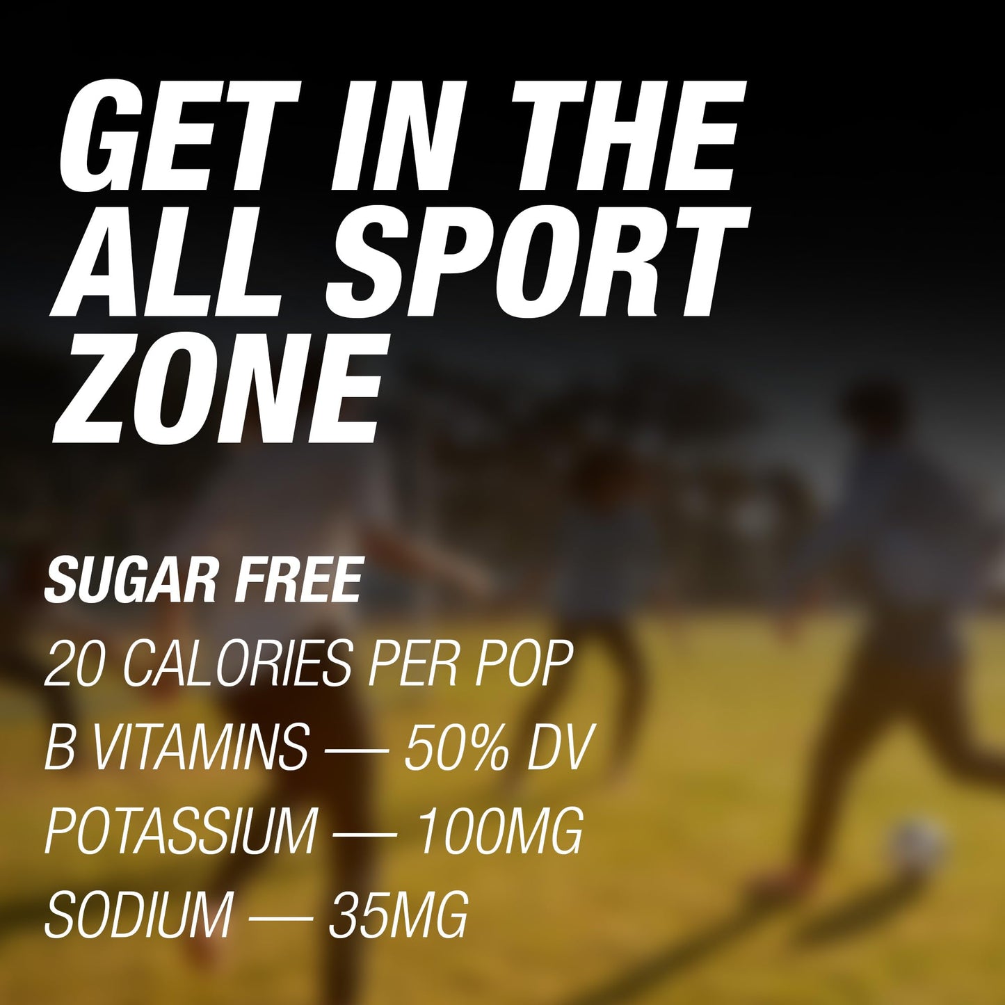 All Sport Sugar-Free - Freezer Pops, Giant Sized 3oz, 144 CT Refreshing Ice Pops with Electrolytes, B Vitamins & Potassium -Blue