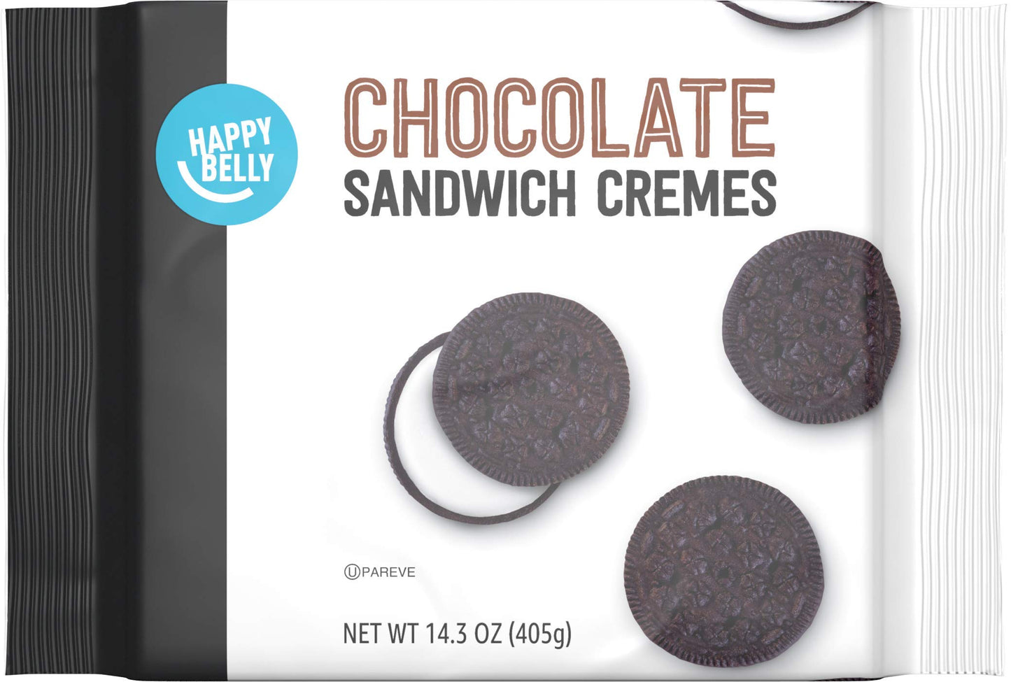 Online Marketplace Brand - Happy Belly Chocolate Sandwich Creme Cookies 14.3 Ounce (Pack Of 1)