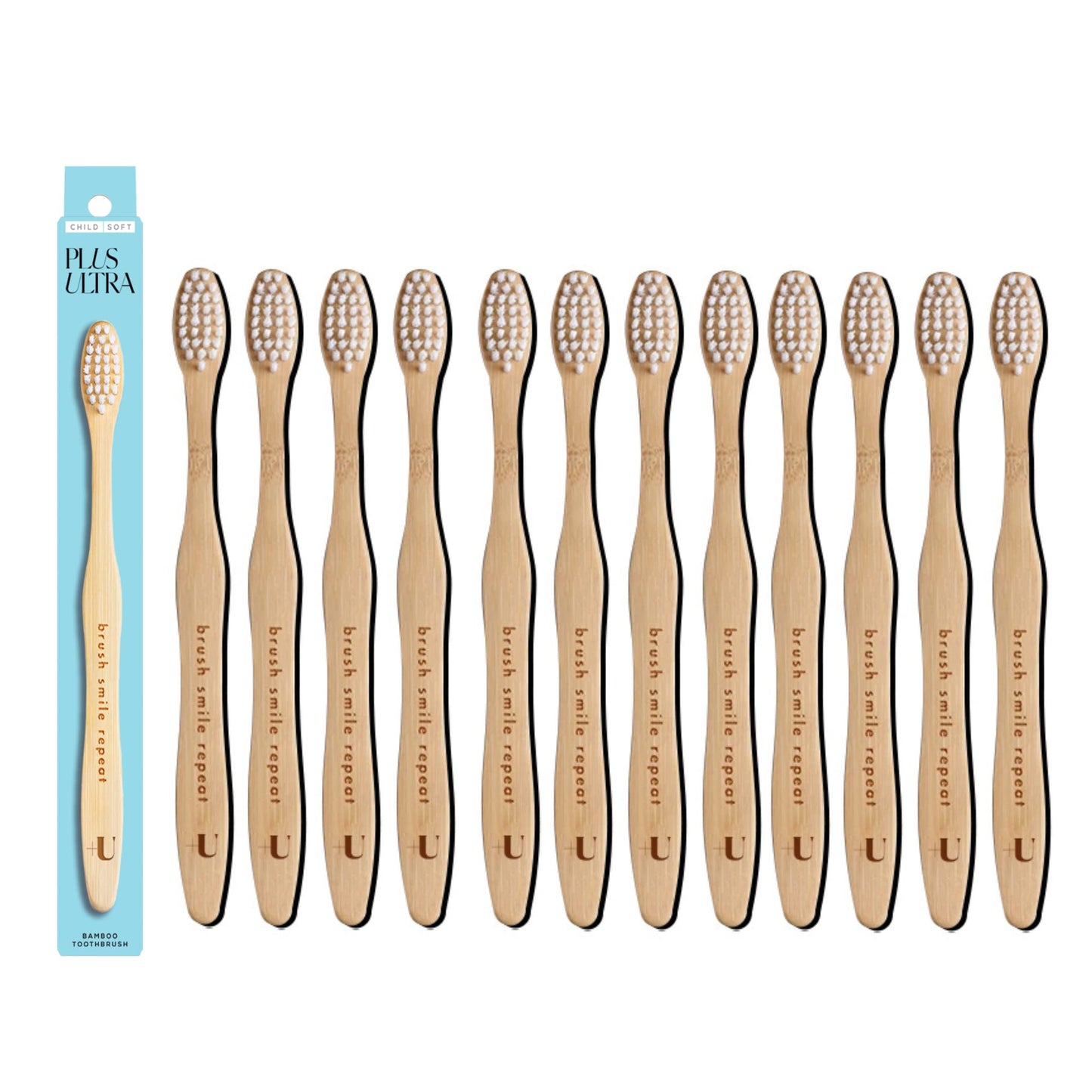 Plus Ultra Kids Bamboo Toothbrush - Biodegradable, Eco-Friendly And Bpa Free Soft Bristle Toothbrush - Dentist-Approved All-Natu