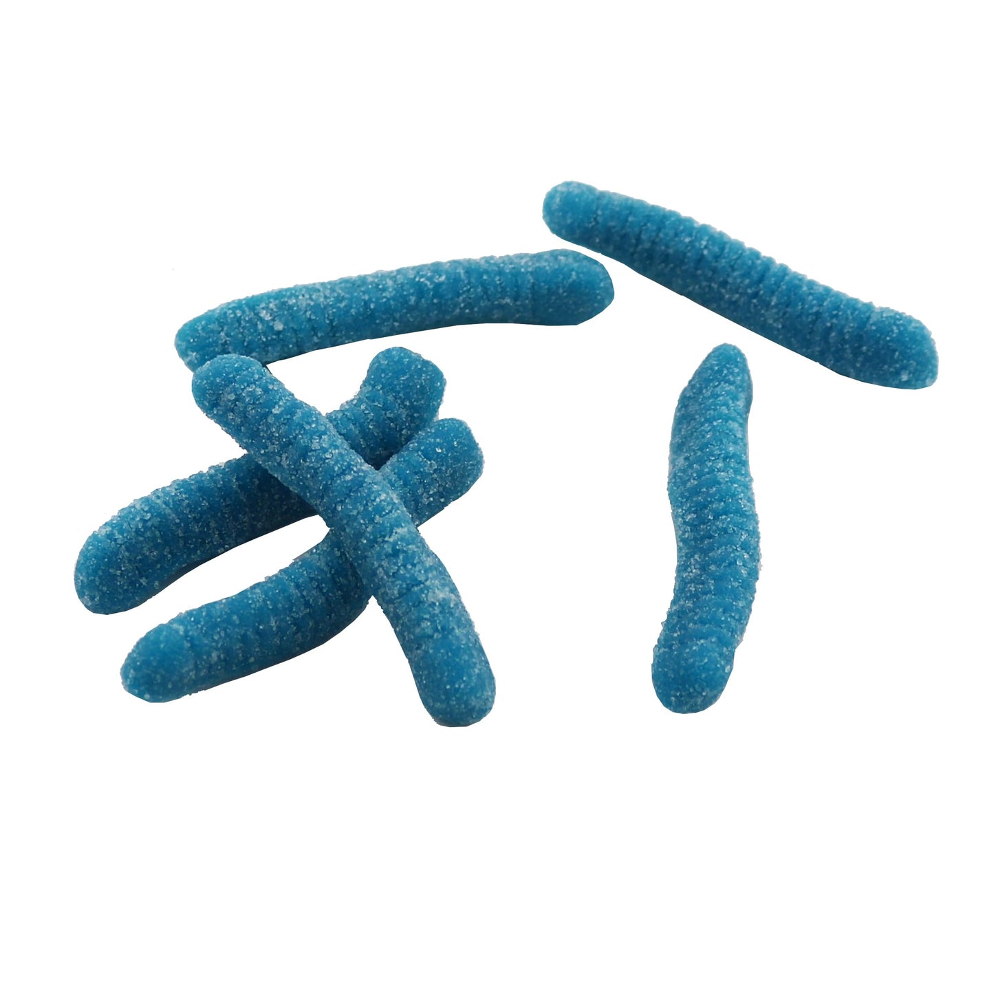 Firstchoicecandy Sweet & Sour Gummy Worms, Multi Flavors And Solid Colors (1 Pound, Sour Blue Raspberry)