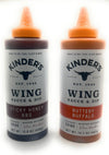 Kinders Marinades, BBQ, Dipping & Wing Sauces - 2 bottles (Buttery & Honey Wing Variety)