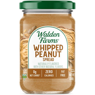 Walden Farms Whipped Peanut Spread, Fat and calorie Free Nut Butter, Natural Fresh Roasted Nuts, Smooth and creamy classic Flavo