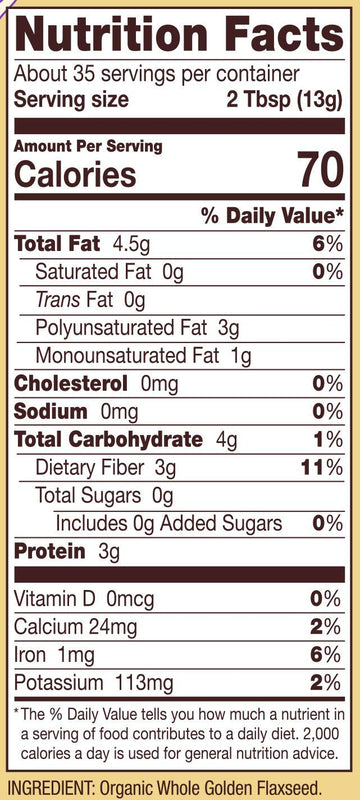 Bobs Red Mill Flaxseed Meal Golden Organic, 4 Pack Of 16 Oz