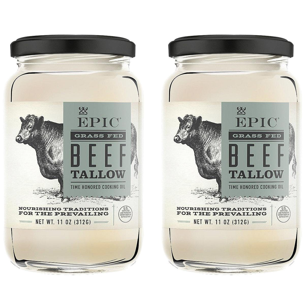 Epic Animal Oil, Beef Tallow, 11 Ounce (Pack Of 2)