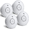 Ecoey 10-Year Smoke And Carbon Monoxide Detector, Dual Sensor Smoke Co Alarm With Built-In Battery And Silence Function,Fj183-A,
