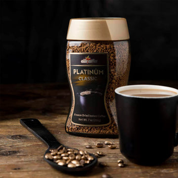 Elite Platinum Freeze Dried Instant Classic Coffee 7.5Oz (1 Pack) | Kosher For Passover | Glass Jar | Rich Aroma