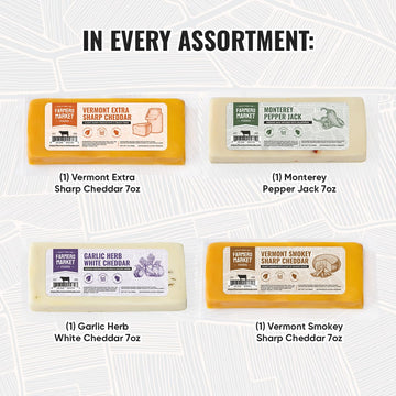 Farmers Market, Gluten Free, Keto, Paleo, Low Sodium, Zero Sugar, Wisconsin Cheese Gift Sets, 7Oz 4 Count