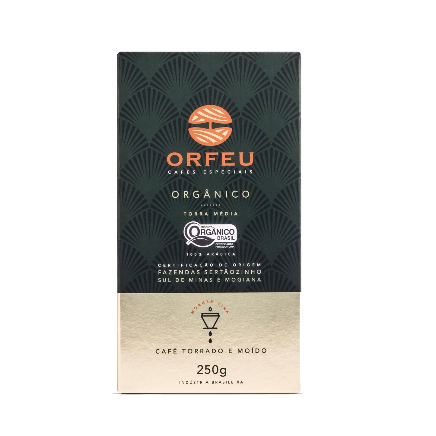Orfeu - Special Ground Coffee - 100% Arabica Roasted & Ground Medium Roast - Chocolate And Caramel Sensory Notes - Velvety High Sweetness Medium Acidity - Organic 8.8 Oz