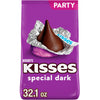 Hershey'S Kisses Special Dark Mildly Sweet Chocolate Candy Party Pack, 32.1 Oz