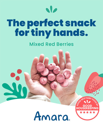 Amara Smoothie Melts - Mixed Red Berries - Baby Snacks Made With Fruits And Vegetables - Healthy Toddler Snacks For Your Kids Lu