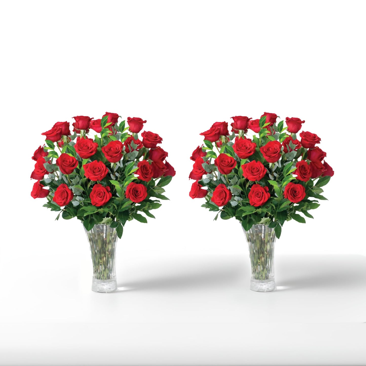 Aquarossa Farms - 48 Red Roses Bouquet, Fresh Flowers for Delivery, Special Gifts for Birthday and Couple Anniversary, Gift Idea
