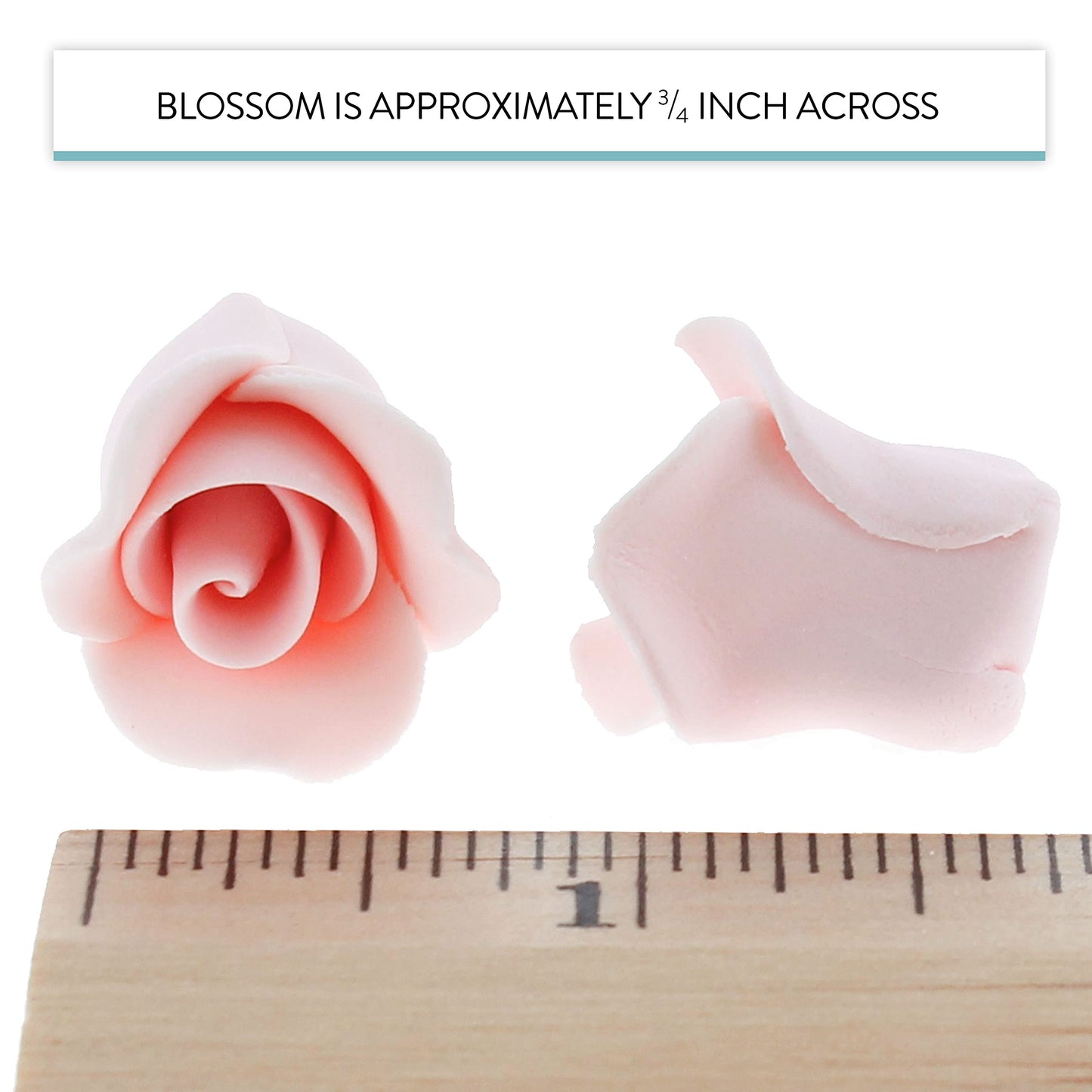 Global Sugar Art Rose Sugar Flowers, Pink Unwired, Very Small, 18 Count By Chef Alan Tetreault