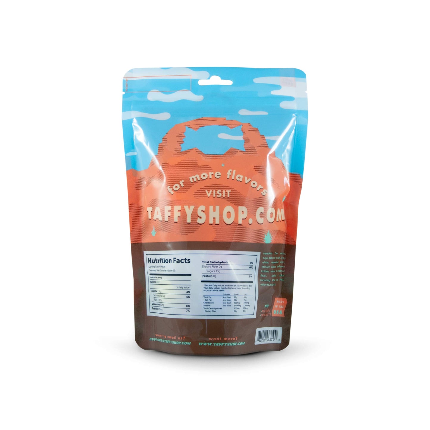 Taffy Shop Utah National Parks Water Taffy - Small Batch Salt Water Taffies Made In The Usa - Super Soft, Sweet, Taffy Candy - Guaranteed Fresh - Gluten-Free, Soy-Free, Peanut-Free - Personal (7Oz)