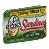 Seasons, Sardine Brslng Qurtr O Oil, 3.75 OZ (Pack of 12)
