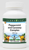 Terravita Peppermint and Caraway Complex Capsules - 450 mg - 100 Count (Pack of 3)