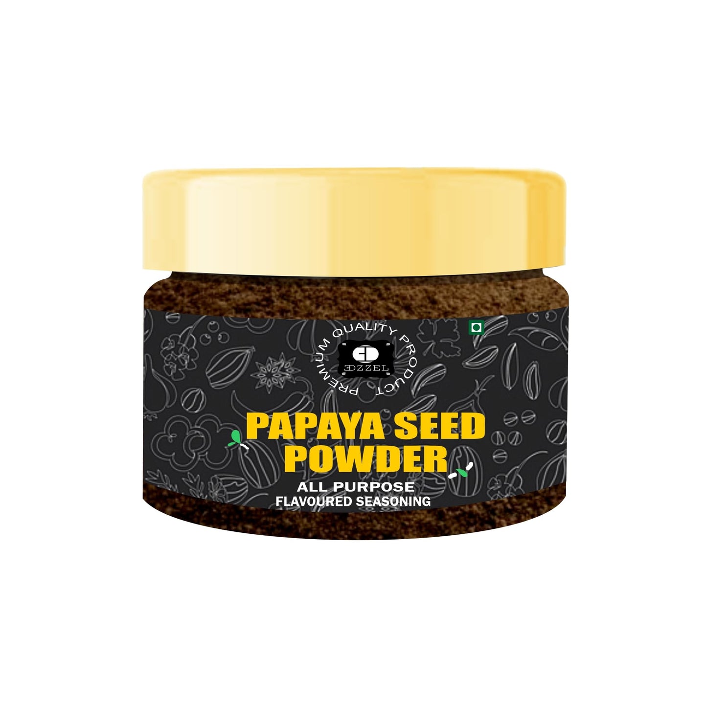 EDZZEL Dry Roasted Papaya Seeds Powder | Indian Seasoning | (0.52 Oz / 15 Gram)