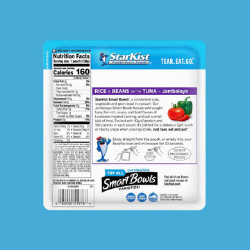 Starkist Smart Bowls Tuna, Rice And Beans, Jambalaya, 4.5 Oz Pouch