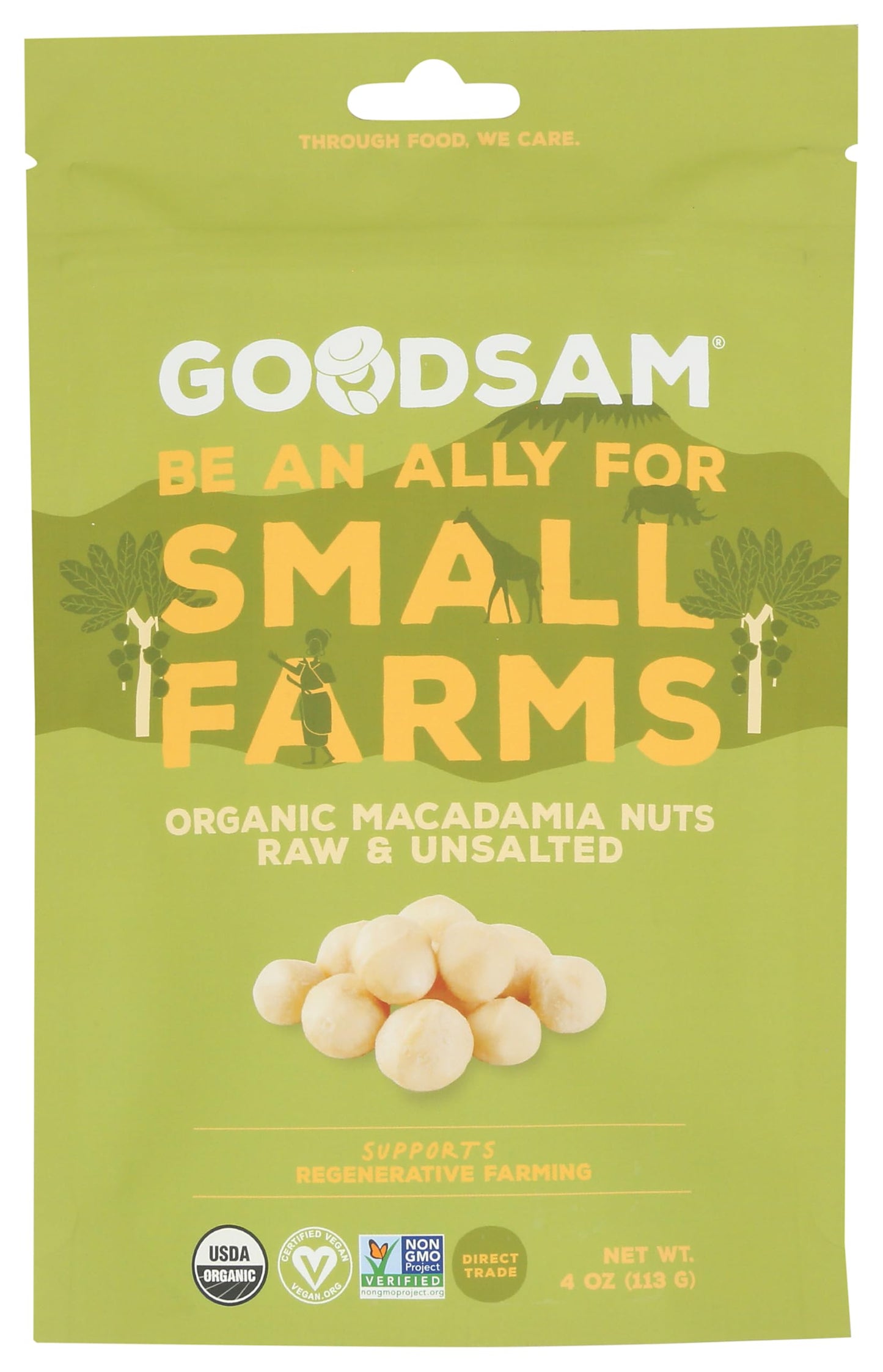 GoodSAM Organic Raw & Unsalted Macadamia Nuts, 4 OZ