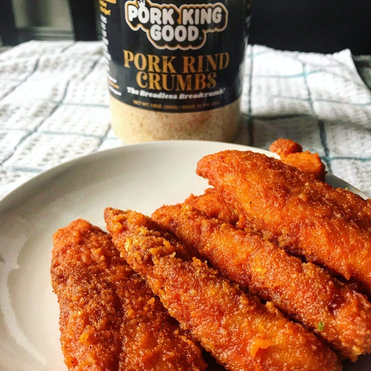 Pork King Good Low Carb Keto Diet Pork Rind Breadcrumbs! Perfect For Ketogenic, Paleo, Gluten-Free, Sugar Free and Bariatric Die
