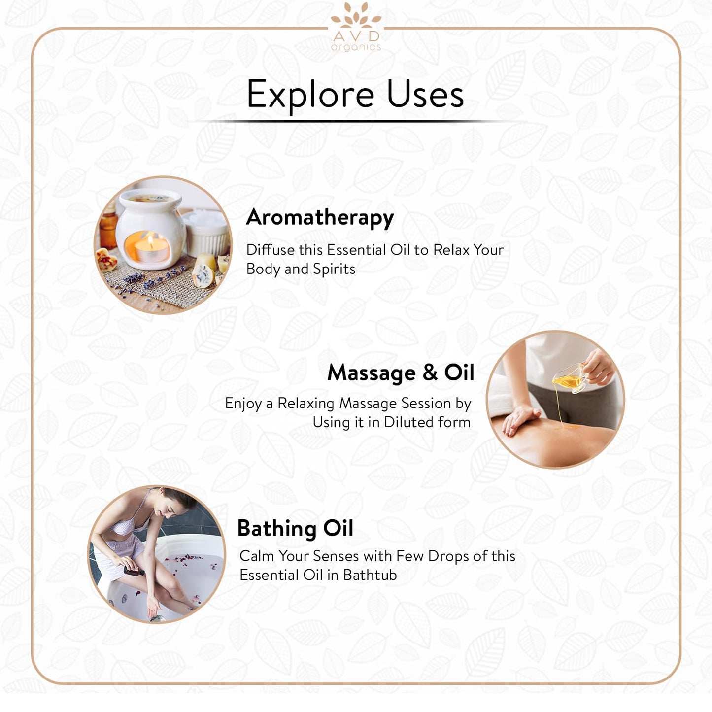 Avd Organics Peppermint Oil - 100% Pure And Undiluted Mentha Piperita Oil Therapeutic Grade Aromatherapy Essential Oil Peppermi