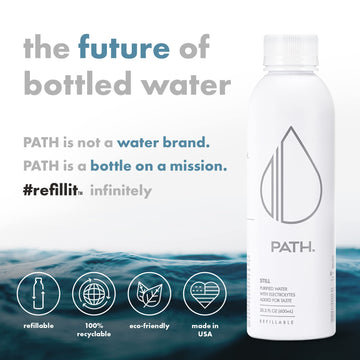 PATHWATER Ultra-Purified Bottled Water, BPA-Free Aluminum Bottle, 20.3 Fl Oz (Pack of 4)