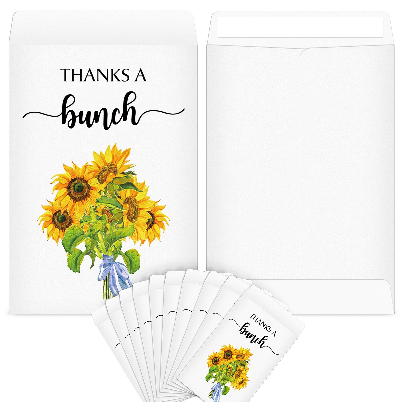 sunflower seed packets to plant Fumete 100 Pcs Thank You Sunflower Seed Packets Wildflower Seed Packet – Groceryeshop