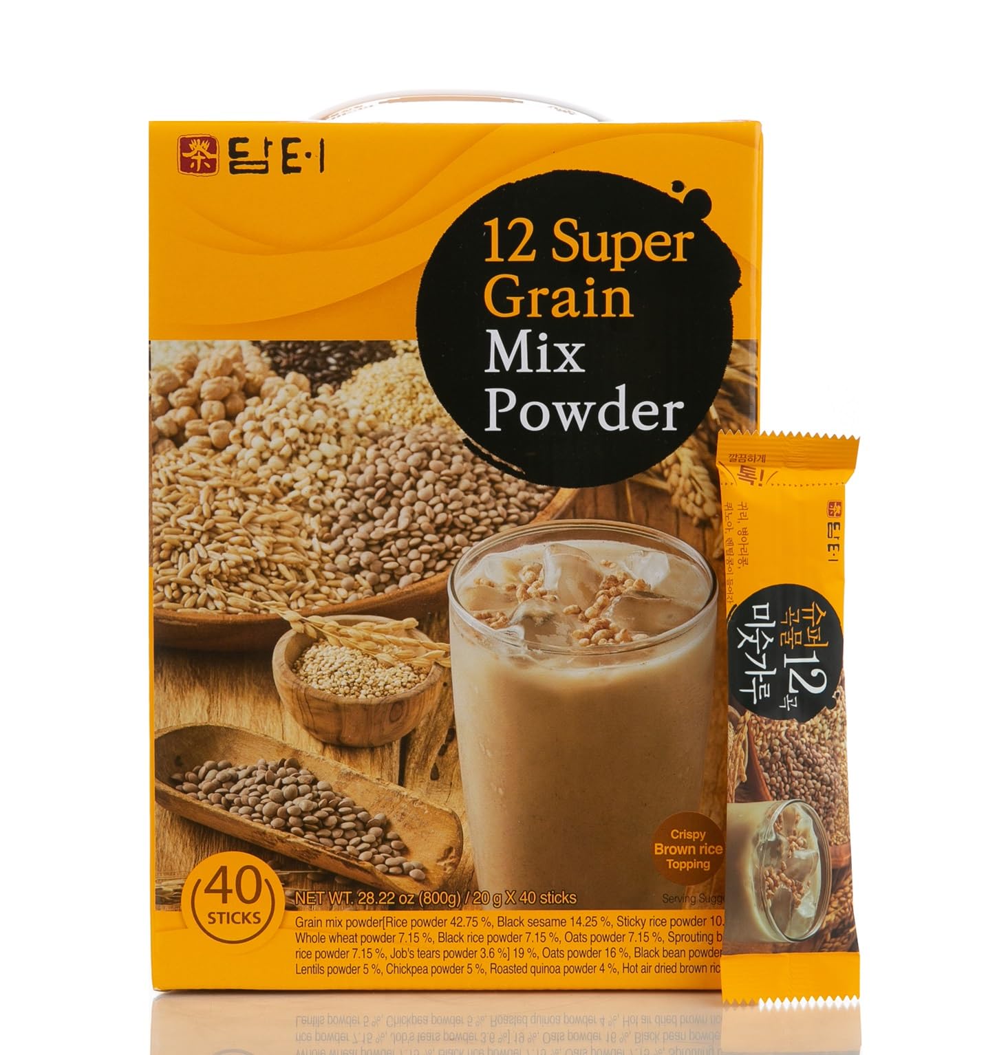 Damtuh Super Mixed Grain Powder Meal Replacement Shake, 40 Count Sticks