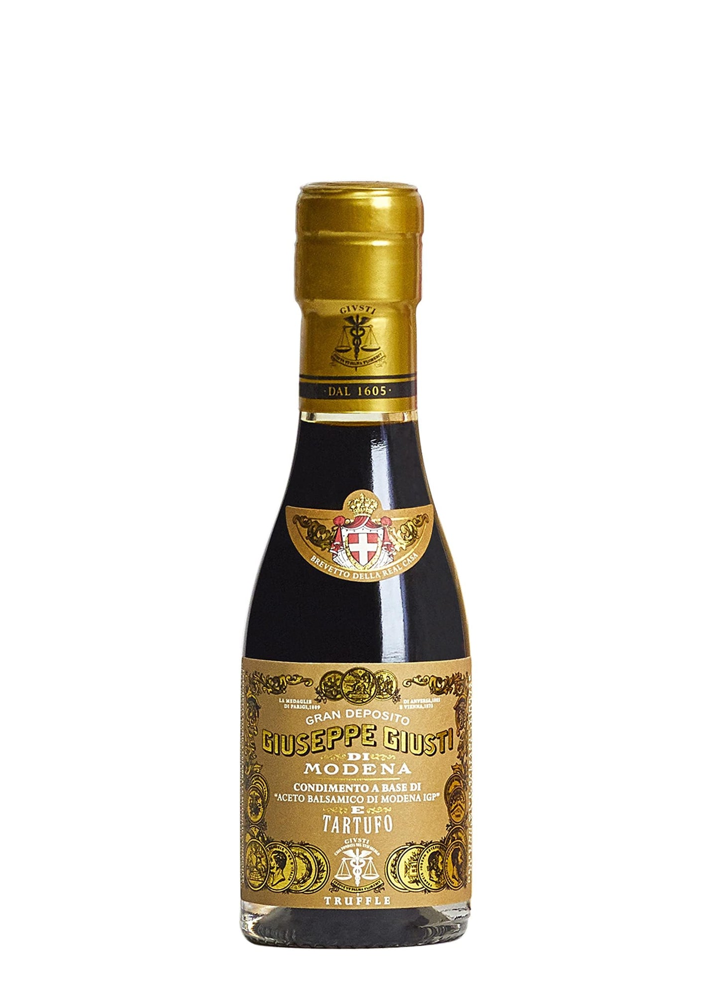 Giusti Balsamic Vinegar Dressing with Truffle – 100ml (3.38 Fl Oz) – Black