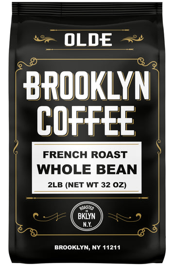 Brooklyn Coffee Whole Bean, French Dark Roast (2Lb) Silky Smooth, Bold, Balanced - Fresh Bulk Coffee Beans Roasted Weekly In Nyc