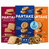 Partake Foods Gluten Free Crunchy Cookies Variety Pack (Chocolate Chip, Ginger Snap, Graham Cracker) - Vegan - Free From the Top