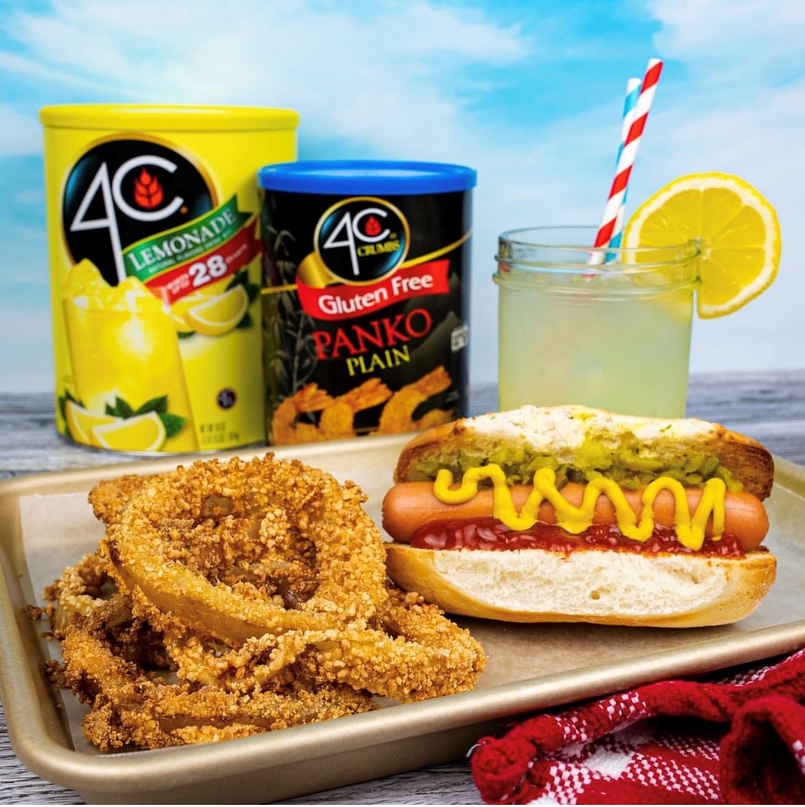 4C Powdered Drink Mix Cannisters, Lemonade 3 Pack, 28 Quarts, Family Sized Cannister, Thirst Quenching & Refreshing Flavors