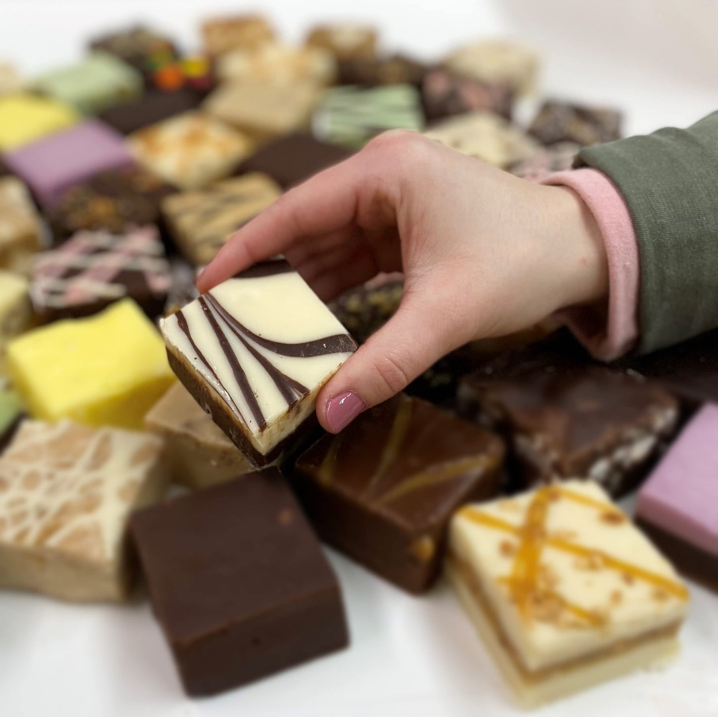 Valley Fudge Chocolate Vanilla Swirl Artisan Fudge, One Pound Package, Gourmet Candy