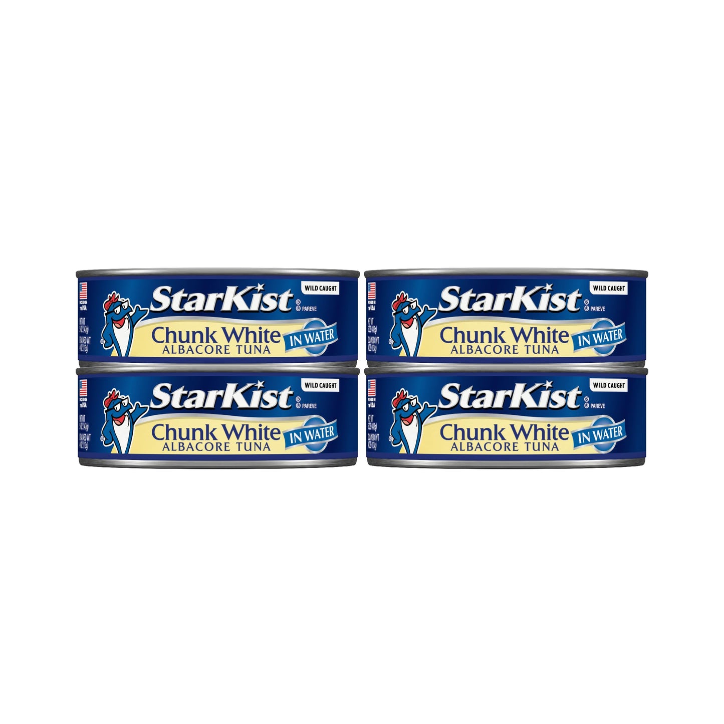 StarKist Chunk White Tuna in Water 5 oz Can, 4 Count, Pack of 1