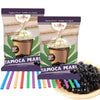 Fusion Select Tapioca Pearl - Brown Sugar Flavor Quick Cook Tapioca, Diy Boba For Boba Tea Ready In 5 Minutes, Boba Pearls, Bubble Tea Pearl S, Milk Tea Toppings (2 Packs With Straws)