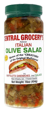 Central Grocery Olive Salad - 16 Oz (Pack Of 1) Perfect For Muffulettas, Sandwiches, Pizza Toppings, Pastas, Hot Dog Topper, Sal