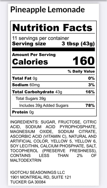 Igotchu Seasonings Pineapple Lemonade