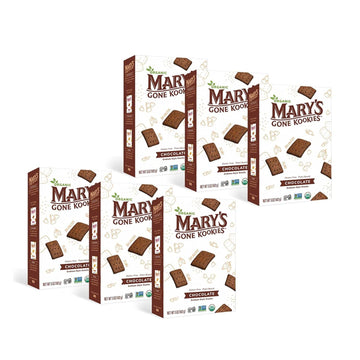 Marys Gone Kookies Chocolate Graham Style Cookies, Plant Based, 5 Ounces (Pack Of 6)