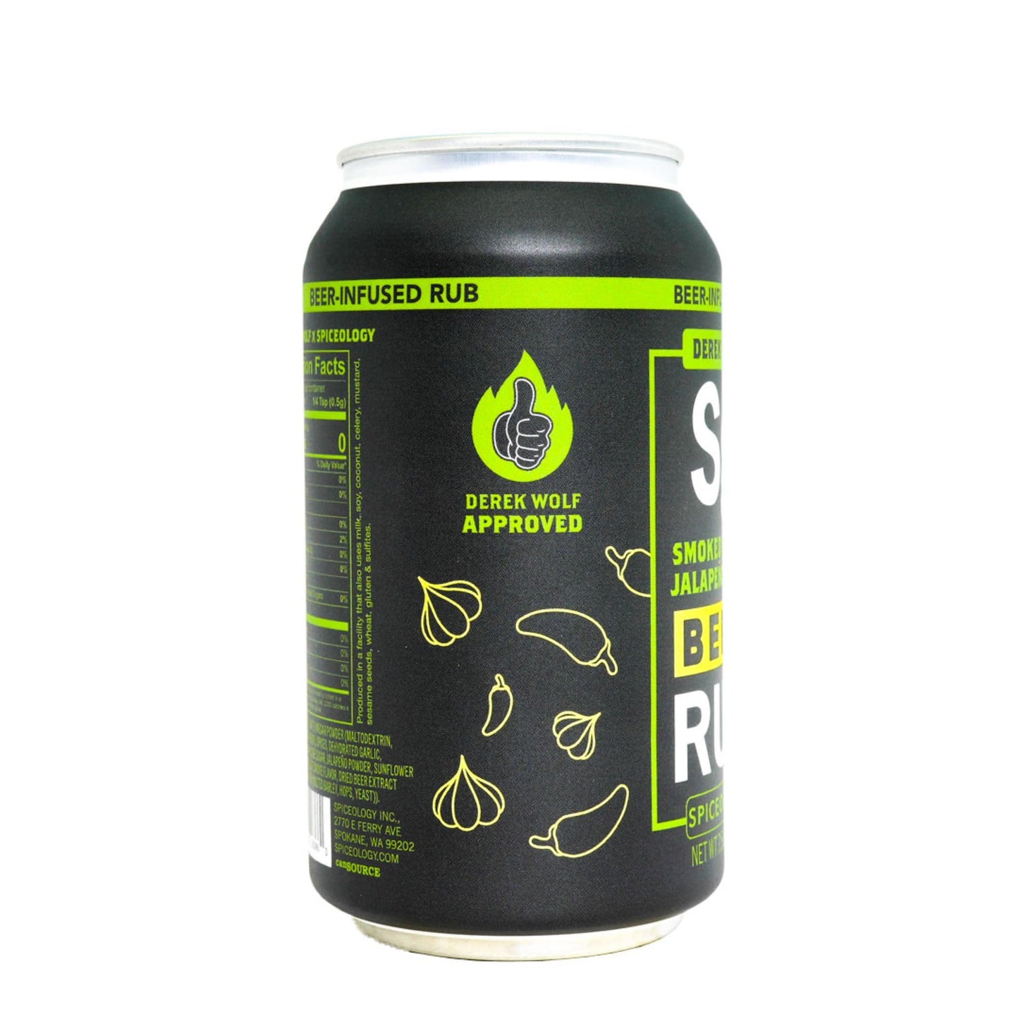 Spiceology Smoked Garlic Jalapeno Lager Barbecue Rub - 7.5 oz Can