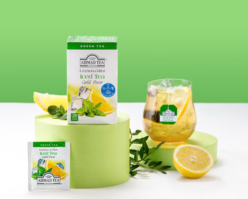 Ahmad Tea Green Tea, Cold Brew Lemon And Mint Teabags, Iced Tea, 20 Ct (Pack Of 1) - Caffeinated And Sugar-Free
