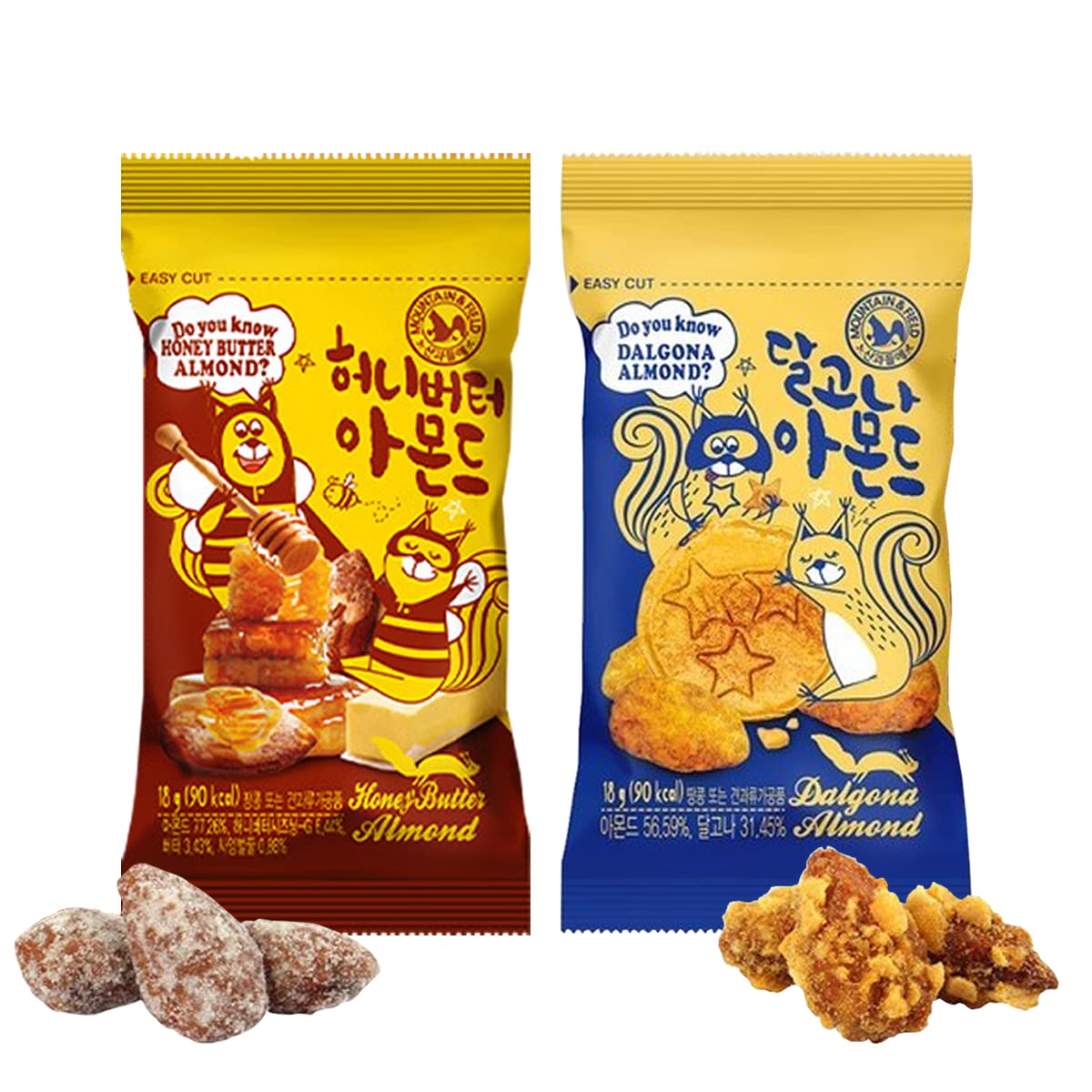 K-Herb Korean Snacks - Gourmet Honey Butter Almond Korean Dalgona Almond Snacks For Adults, Kids - Flavored Almonds With Delicio