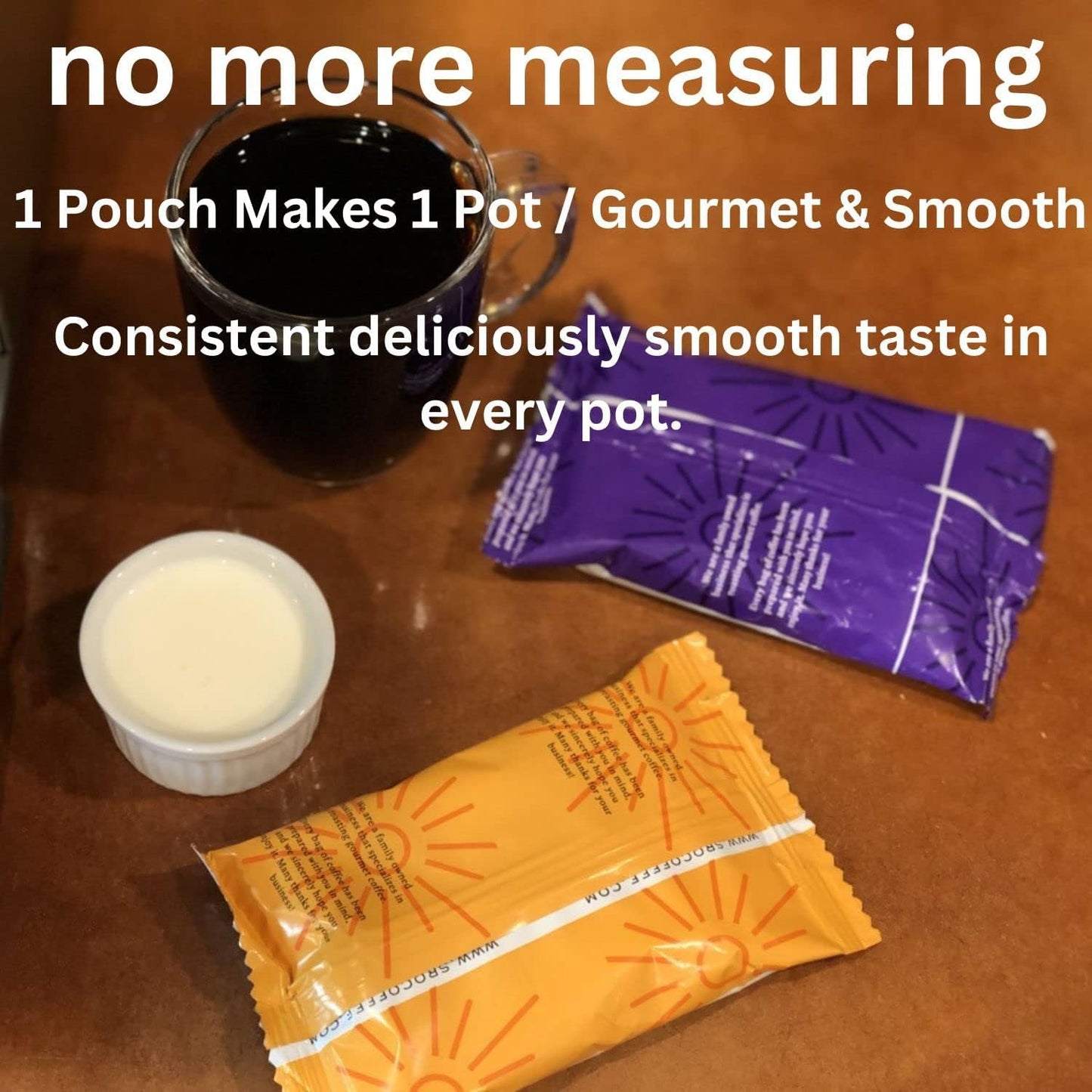 SARASOTA COFFEE & TEA CO. Gourmet Decaf Medium-Dark Roast Ground Coffee, 2 Ounce Bags, Pack of 12, Low Acid, Mold Free