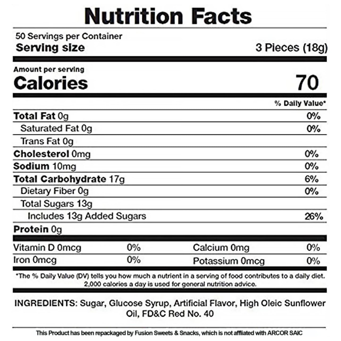 Fusion Sweets Cinnamon Discs Hard Candy - 2 Pound Bulk Individually Wrapped Red Candy Disks