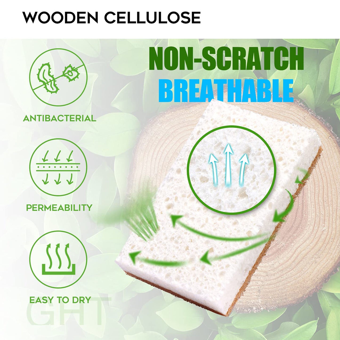 Natural Sponges Kitchen 9Pack,Eco Friendly Non-Scratch Scrub Sponge,Biodegradable Sisal Scrubber With Compostable Dish Sponges F