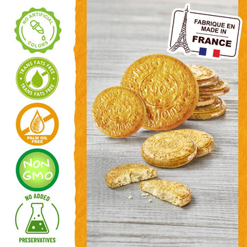 St Michel Caramel Butter Cookies, Pack of 4, 5.29oz, Non-GMO, Golden, Model 20211209_B0CH3VP1R2