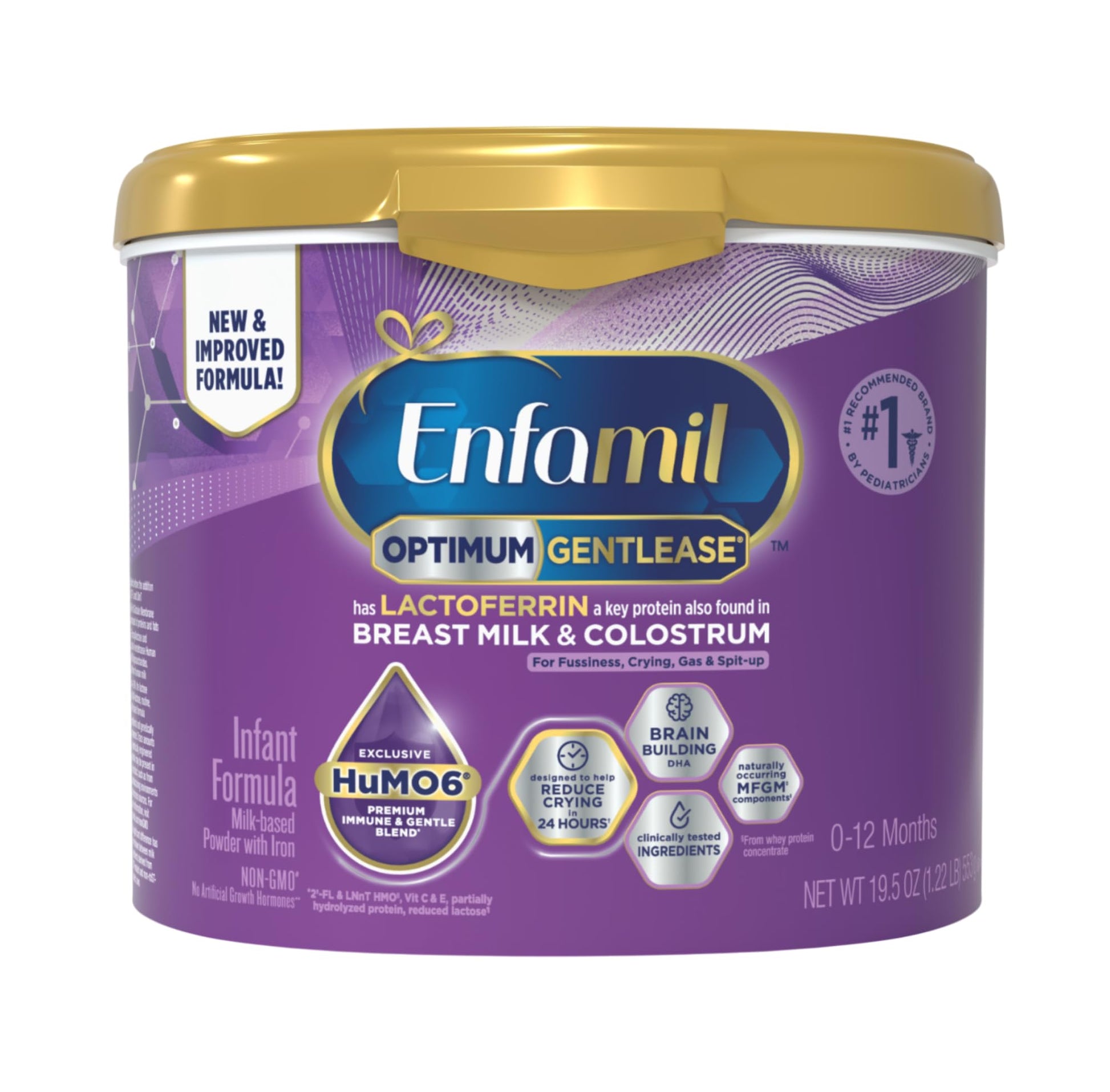Enfamil Optimum Gentlease Baby Formula, Our Closest Formula to Breast Milk For Fussiness, Crying, Gas & Spit-up, Immune-Supporti